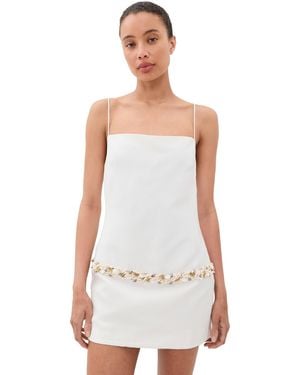YELLOW THE LABEL Shell Mini Dress - White