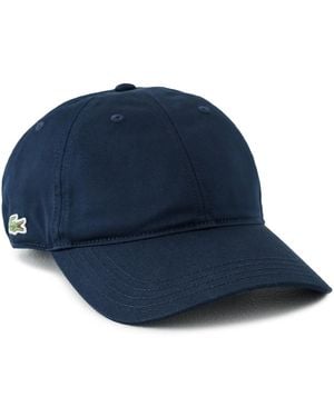 Lacoste Cotton Twill Side Logo Cap - Blue