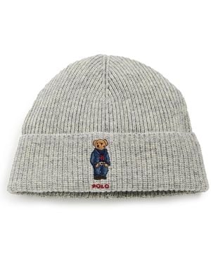 Polo Ralph Lauren Solid Denim Bear Beanie - Black