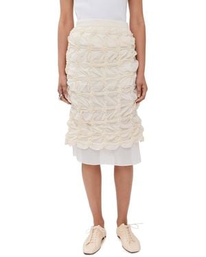 ROKH Scrunched Chiffon Skirt - Natural