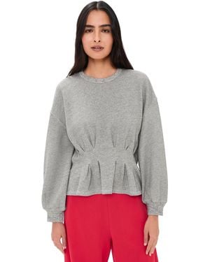 The Great The Slouchy Corset Sweatshirt - Gray
