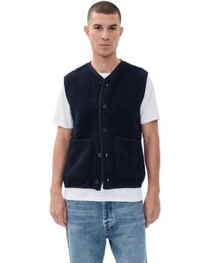 Universal Works Lancaster Fleece Gilet - Blue
