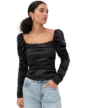 Caroline Constas Maxi Long Sleeve Top - Black