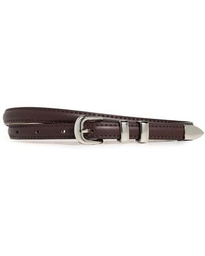 Shashi Lila Leather Belt - Black