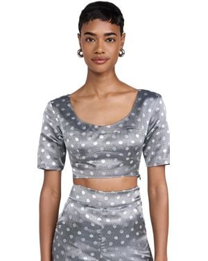 Dur Doux Dot Crop Top - Black