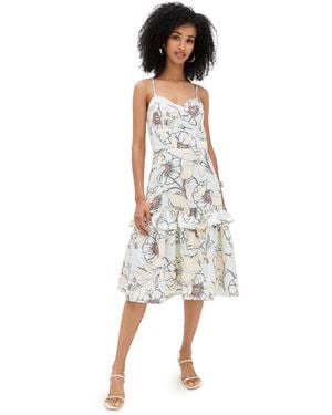 Truth Paneled Midi Dress - White