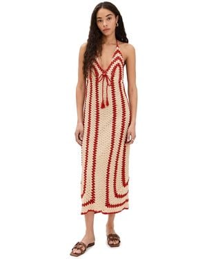 Saylor Georgie Crochet Midi Dress - Orange