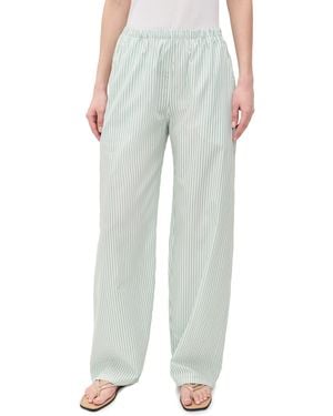 Leset Yoshi Stripe Wide Leg Pants - White