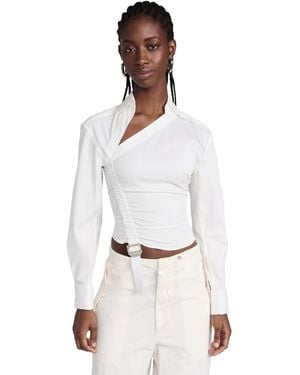 Dion Lee Safety Slider Gathered Shirt - White