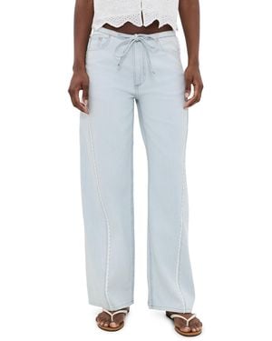 DL1961 Sienna Low Slung Wide Leg Relaxed Jeans - Multicolour