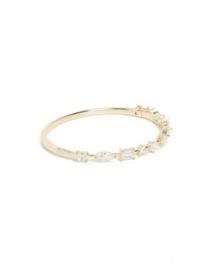 By Adina Eden Cubic Zirconia Multi Shape Bangle - Black