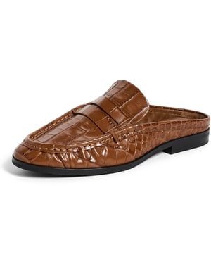 Jonathan Simkhai Dean Embossed Leather Loafer Mules - Multicolor
