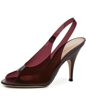 Gianvito Rossi Glass + Vitello Heels - Brown