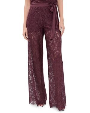 LoveShackFancy Riana Lace Pants - Red