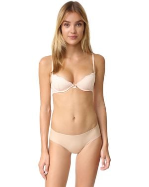Timpa Duet Lace Half Cup Padded Bra - Natural