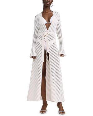 Devon Windsor Elliott Knit Robe - White