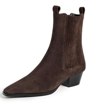 Aeyde Agata Cow Suede Leather Boots - Brown