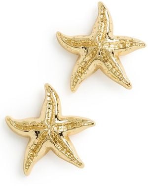 Lele Sadoughi Starfish Button Earrings - White