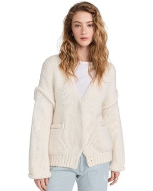 Lunya Lofty Wool Whip Stitch Cardigan - Natural