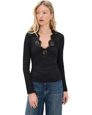 Generation Love Lady Lace Combo Top - Black