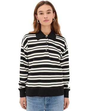 La Ligne Striped Howard Polo - Black