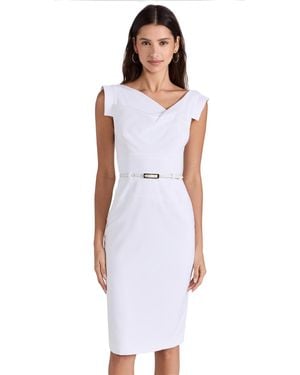 Black Halo Jackie O Belted Dress - White