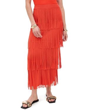 Simon Miller Za Za Knit Fringe Skirt - Red