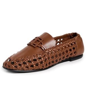Jonathan Simkhai Dion Woven Leather Loafers - Brown