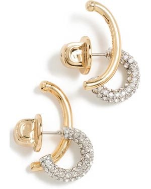 DEMARSON Marisa Mini Pave Earrings - White