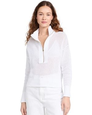 Varley Aurora Half Zip Knit - White