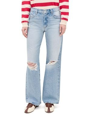 Mother The Mid Rise Maven Sneak Jeans Reelin It - Blue