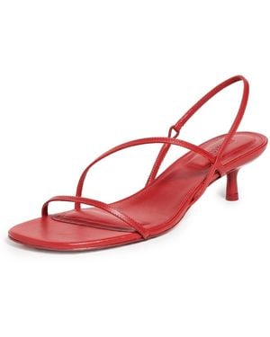 Jonathan Simkhai Cedonia Strappy Kitten Heel Sandals - Red