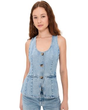 Madewell Denim Scoop Neck Vest - Blue