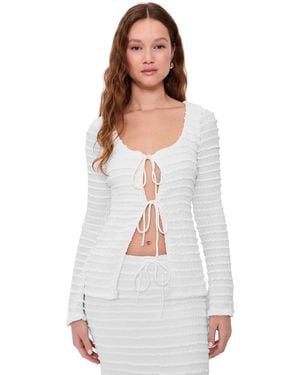 Seven Wonders Adalee Ruffle Texture Top - White