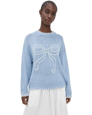 Bailey Rose Bow Sweater - Blue