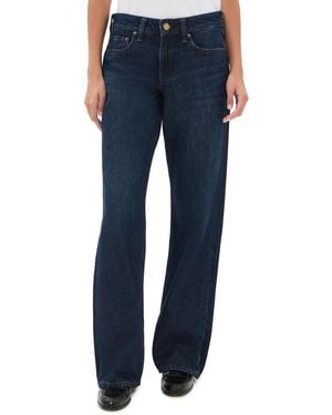 Rag & Bone Cam Low Rise Straight Jeans - Blue