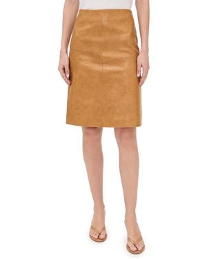 Rag & Bone Jordie Faux Leather Skirt - Natural