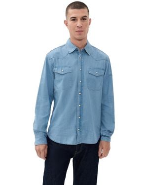 Taylor Stitch The Glacier Selvedge Shirt - Blue