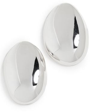 Annika Inez Spoon Earrings - White