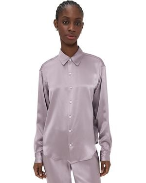 Comme Si La Classica Silk Shirt - Purple
