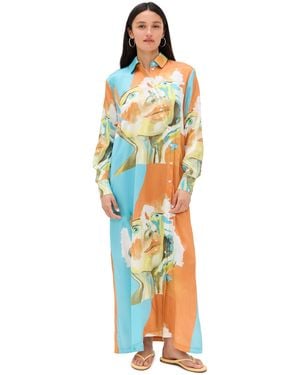 Dur Doux Kesi Maxi Shirt Dress - Blue