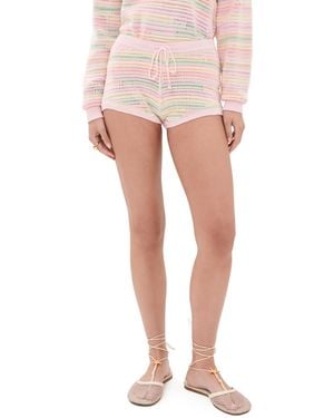 LoveShackFancy Windly Crochet Coverup Shorts - Multicolor