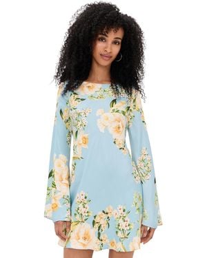 Hemant & Nandita Floral Mini Dress - Blue