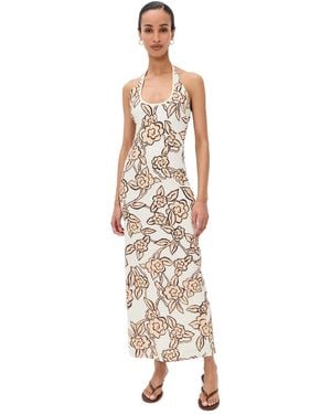 SIR. Elodie Halter Midi Dress - Natural