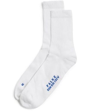 FALKE Run Rib Crew Socks - White