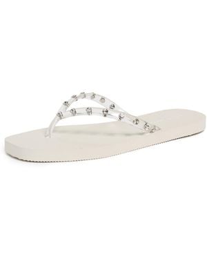 Loeffler Randall Taryn Crystal Jelly Flip Flops - Black