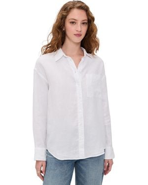Faherty Laguna Linen Relaxed Shirt - White