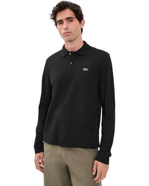 Lacoste Long Sleeve Original Cotton Pique Polo - Black