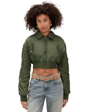 Lioness Essential Cropped Bomber - Green