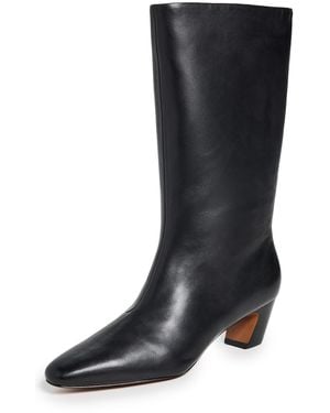 Loeffler Randall Cleo Kicked Heel Calf Boots - Black